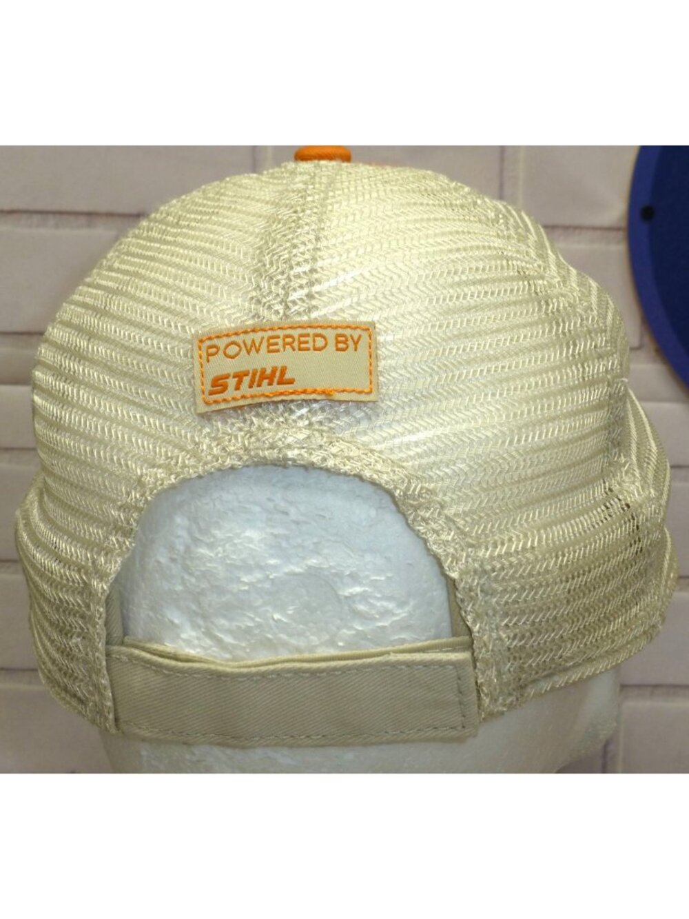 Stihl Orange Mesh Trucker Hat With Chainsaw Patch Snapback Adjustable Cap - Picture 4 of 10